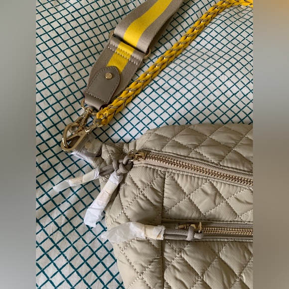 MZ WALLACE Crosby crossbody sling bag in quilted nylon and leather NEW RARE - Picture 7 of 15